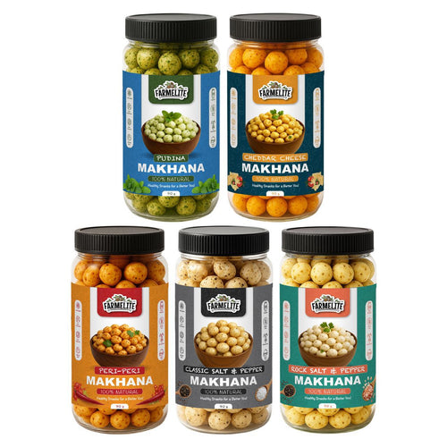 PACK OF FIVE FLAVOUR ROASTED MAKHANA