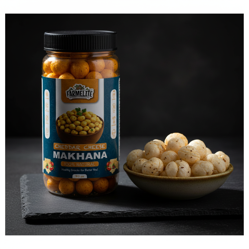 Cheddar Cheese Makhana - Dark Slate