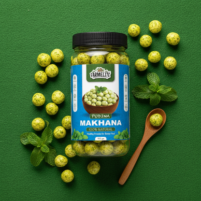 Farmelite Pudina Makhana - Flat lay top down